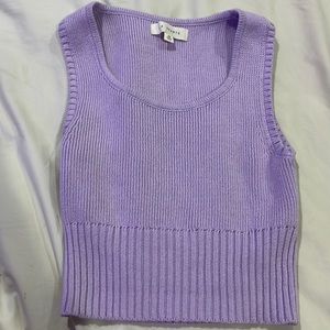 Purple sweater material tank top super cute and comfy